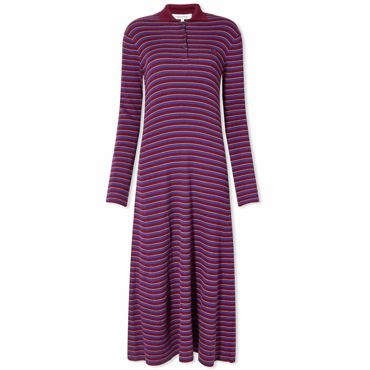 Maison Kitsuné Women's Tonal Fox Head Patch Fine Rib Dress Maison Kitsuné Women's Tonal Fox Head Patch Fine Rib Dress