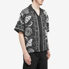 Neighborhood Men's Cosmic Hawaiian Vacation Shirt in Black White