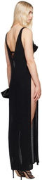 Magda Butrym Black High Leg Midi Dress