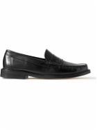 VINNY's - Yardee Leather Penny Loafers - Black