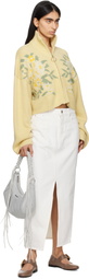 Holzweiler White Slim-Fit Denim Maxi Skirt
