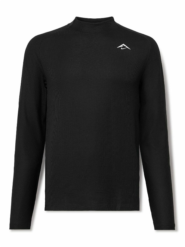 Photo: Nike Running - Trail Mock-Neck Dri-FIT T-Shirt - Black