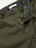 BOGLIOLI - Slim-Fit Stretch-Cotton Twill Suit Trousers - Green