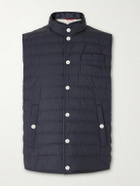 Brunello Cucinelli - Quilted Shell Down Gilet - Blue