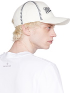 Moncler White Printed Cap