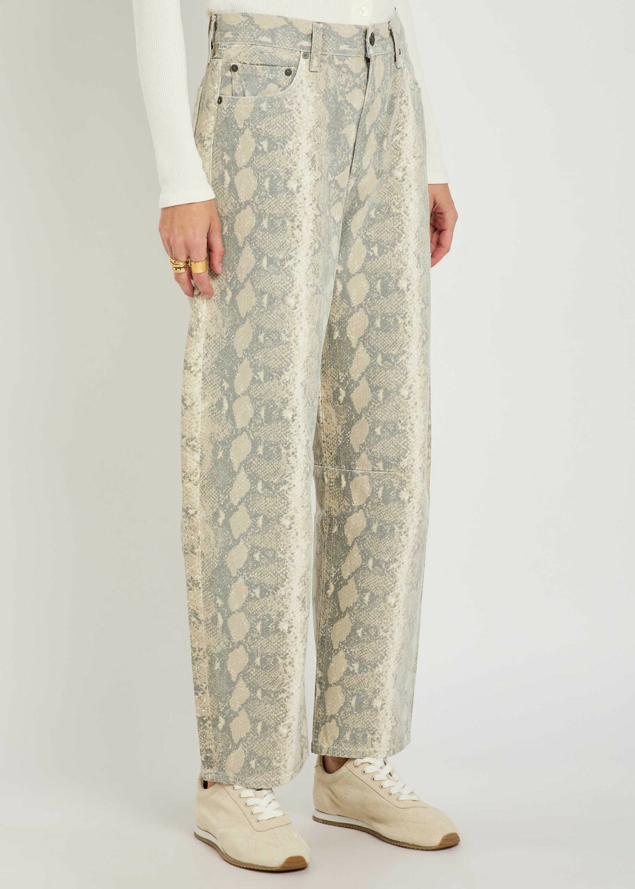 Citizens OF Humanity Miro Python-print Barrel-leg Jeans Multicoloured