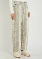Citizens OF Humanity Miro Python-print Barrel-leg Jeans Multicoloured
