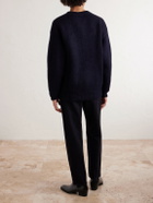 SAINT LAURENT - Alpaca-Blend Sweater - Blue
