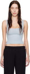 SKIMS Blue Cotton Rib Tank Top