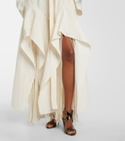 Alaïa Belted ruffled poplin jumpsuit