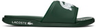 Lacoste Green Croco Dualiste Slides