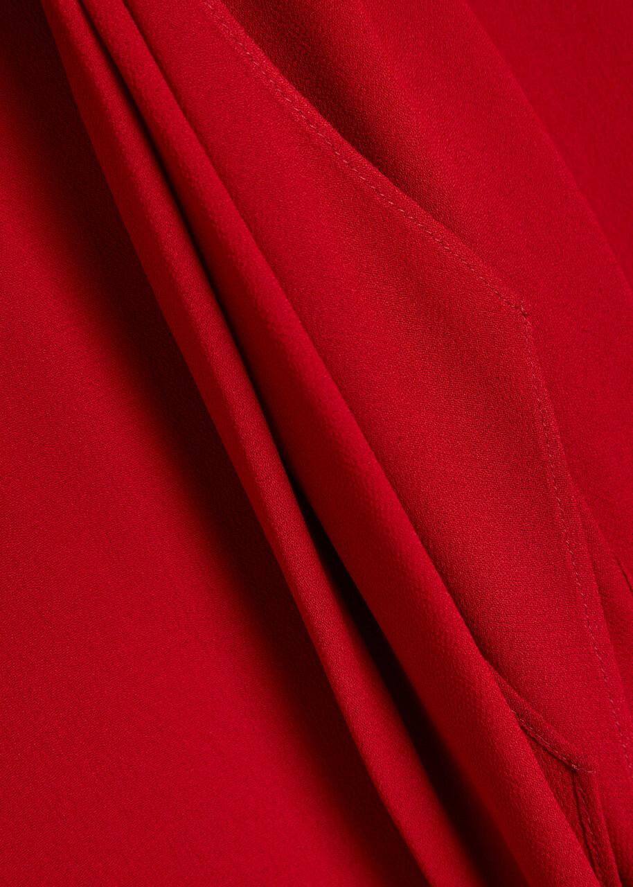 Tory Burch Scarf-effect Georgette Blouse Red