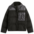 C.P. Company Men's Chrome-R Mixed Goggle Down Jacket in Black