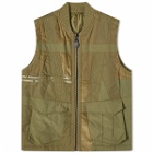 Maharishi Men's Tugihagi Patchwork Tobi Vest in Olive