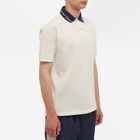 Gucci Men's Logo Collared Polo Shirt in Milk