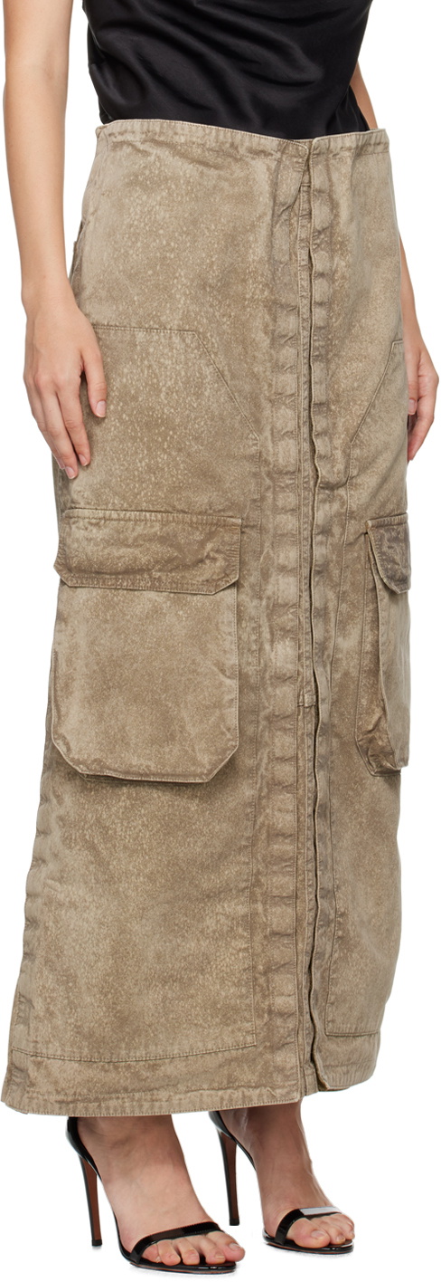 Y/Project Khaki Cargo Pocket Midi Skirt