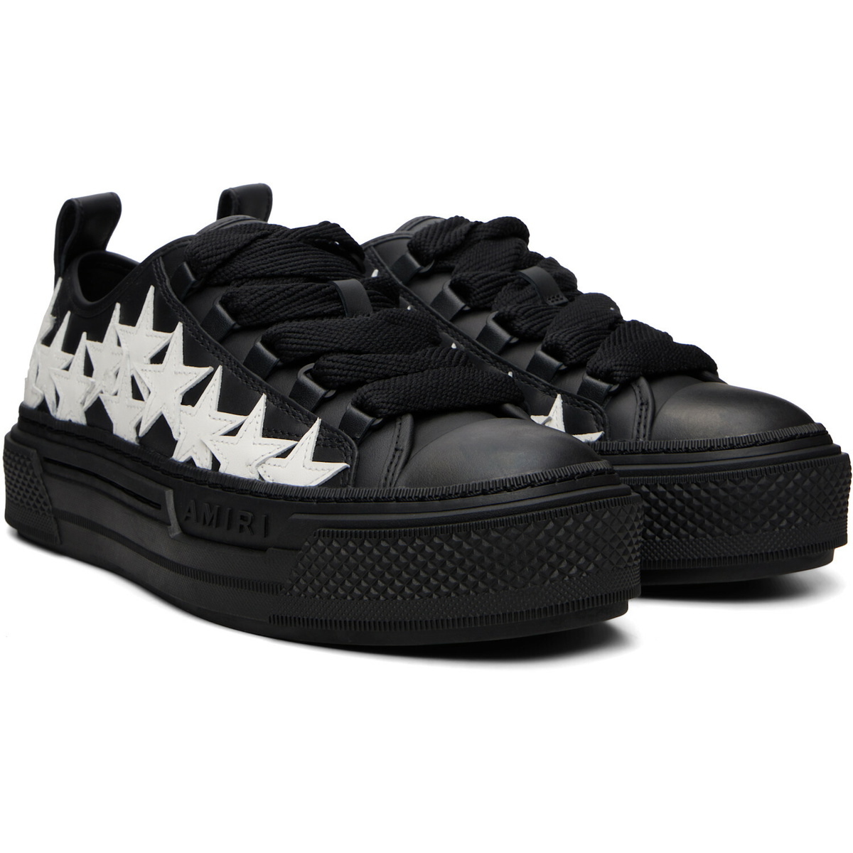 AMIRI Black Stars Court Low Sneakers