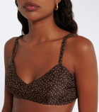 SIR Polka-dot silk organza bra top
