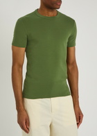 Tom Ford Crew-neck Stretch-cotton T-shirt Green