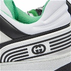 Gucci Men's Basket Low Sneakers in Black/Green