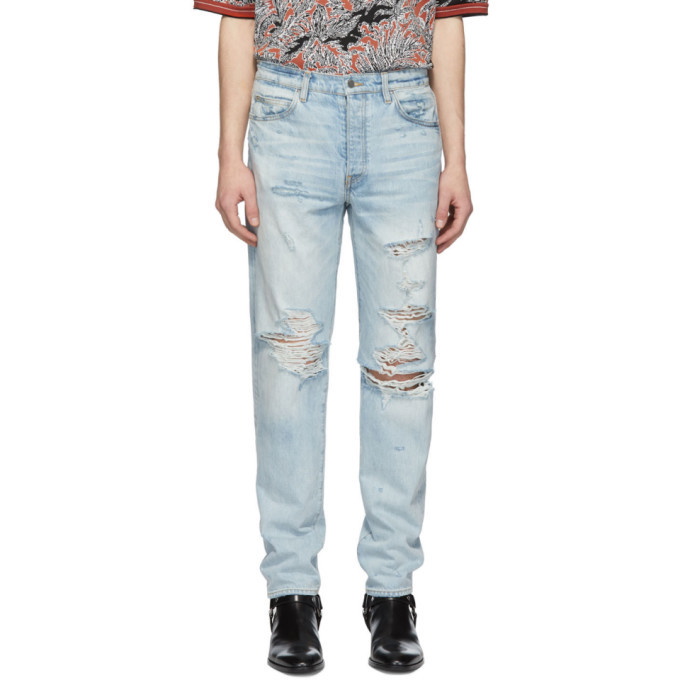 Photo: Amiri Blue Destroyed Slouch Jeans