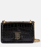 Burberry TB Mini croc-effect leather shoulder bag