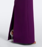 Safiyaa Millie belted crêpe gown