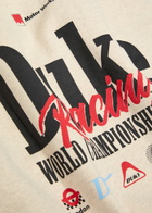 Duke And Dexter World Championship Printed Hooded Cotton Sweatshirt Off White