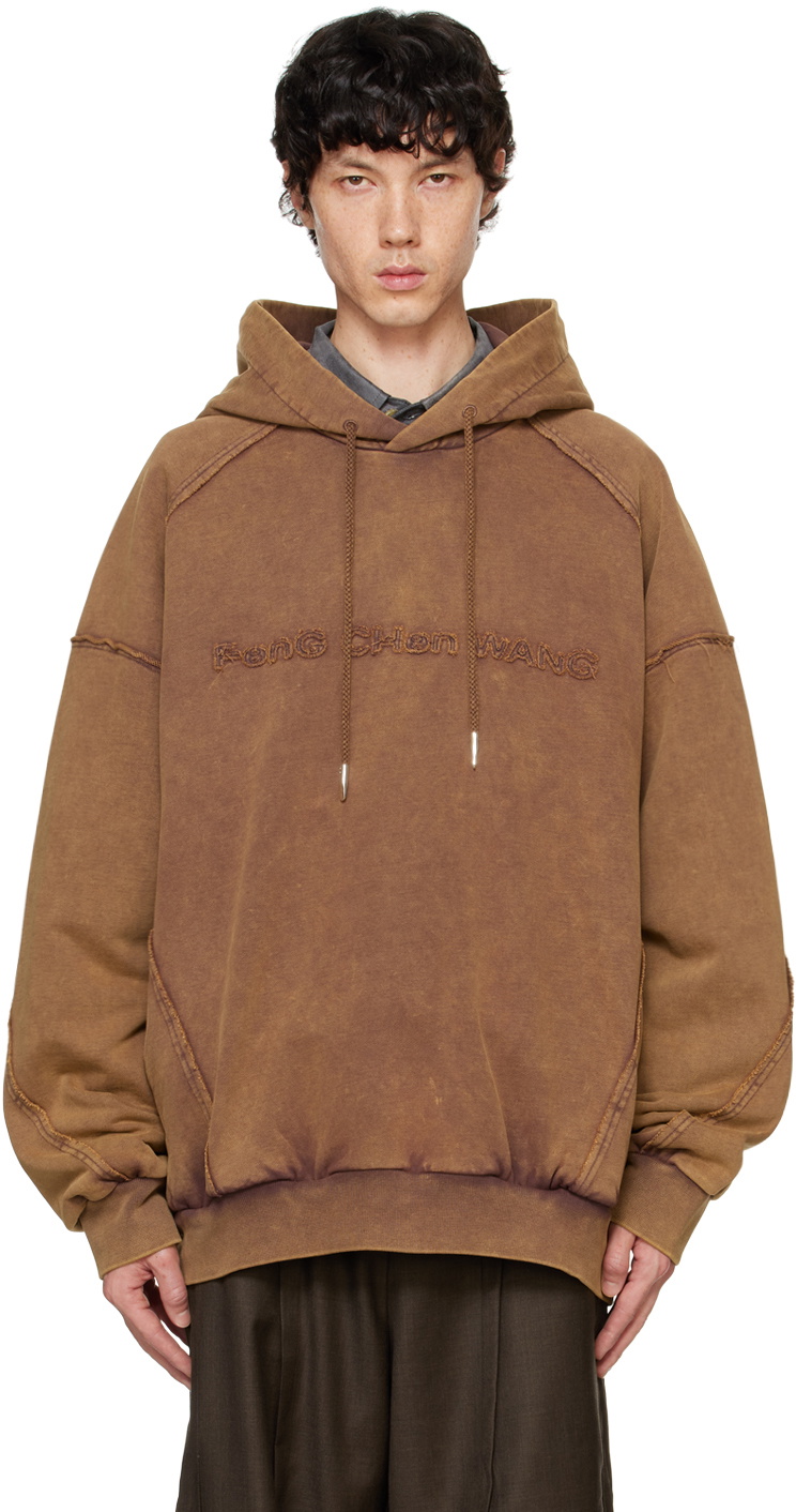 Feng Chen Wang Gray Oversized Hoodie Feng Chen Wang
