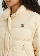 Moncler Selle Quilted Nylon Jacket Cream