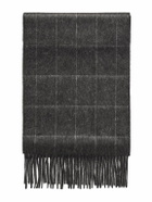 Dunhill - Fringed Checked Cashmere Scarf