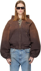 WILLY CHAVARRIA Brown Quilted Juggernaut Jacket