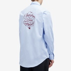 Drôle de Monsieur Men's Logo Oxford Shirt in Light Blue