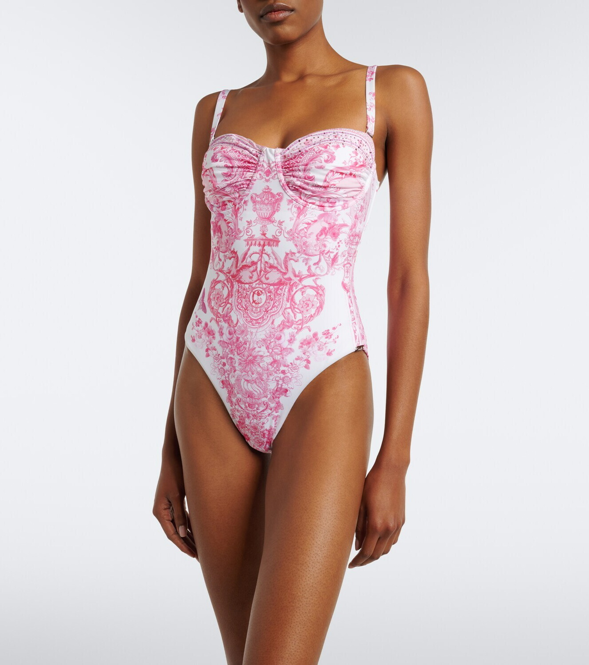 Camilla Embellished printed swimsuit