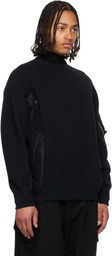 sacai Black Sponge Sweat & Nylon Twill Sweatshirt
