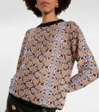 Balmain Snake-effect jacquard sweater