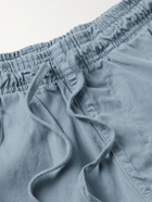 SAVE KHAKI UNITED - Easy Cotton-Twill Drawstring Shorts - Blue