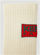 Logo Patch Socks in White