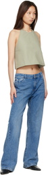 WARDROBE.NYC Taupe Clean Backless Halter Top