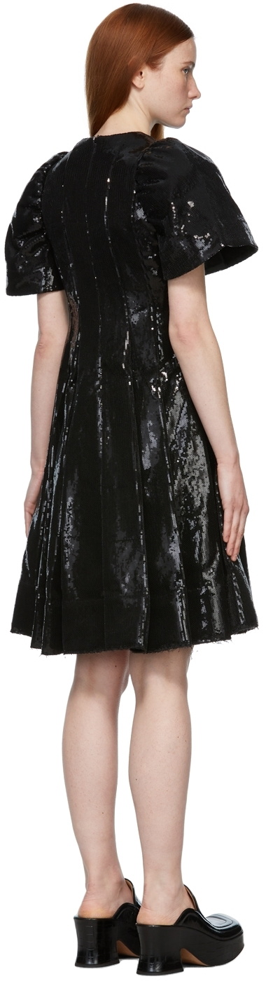 Shushu/Tong Black Sequin Slim Dress