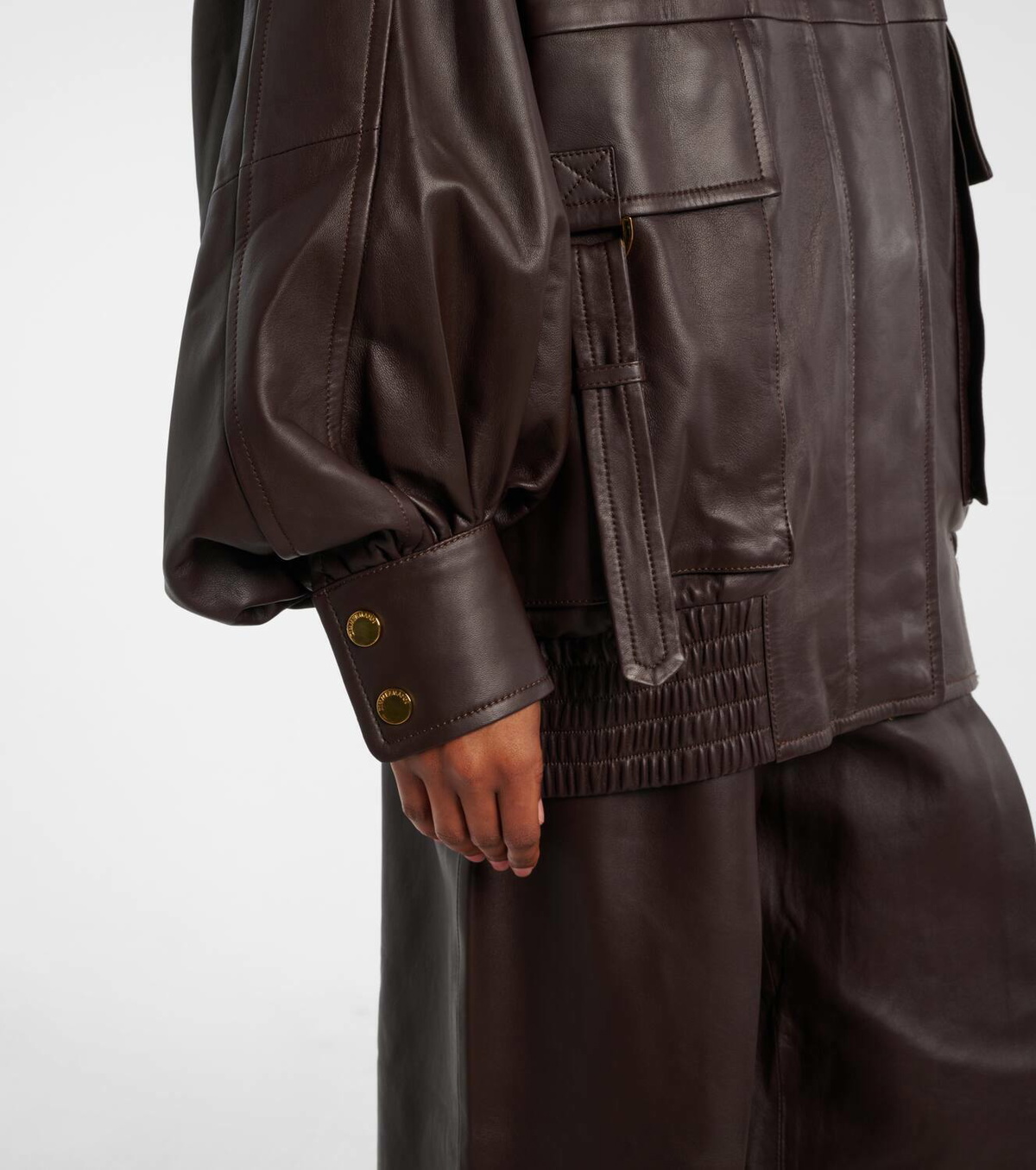 Zimmermann Illustration oversized leather jacket