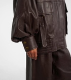 Zimmermann Illustration oversized leather jacket