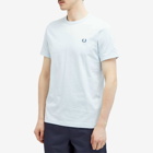 Fred Perry Men's Ringer T-Shirt in Light Ice/Midnight Blue