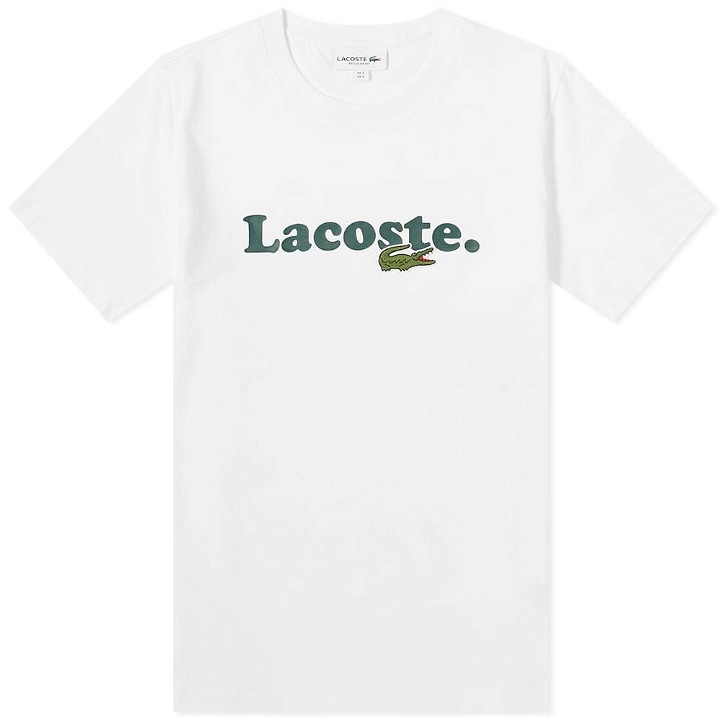 Photo: Lacoste Text Logo Tee