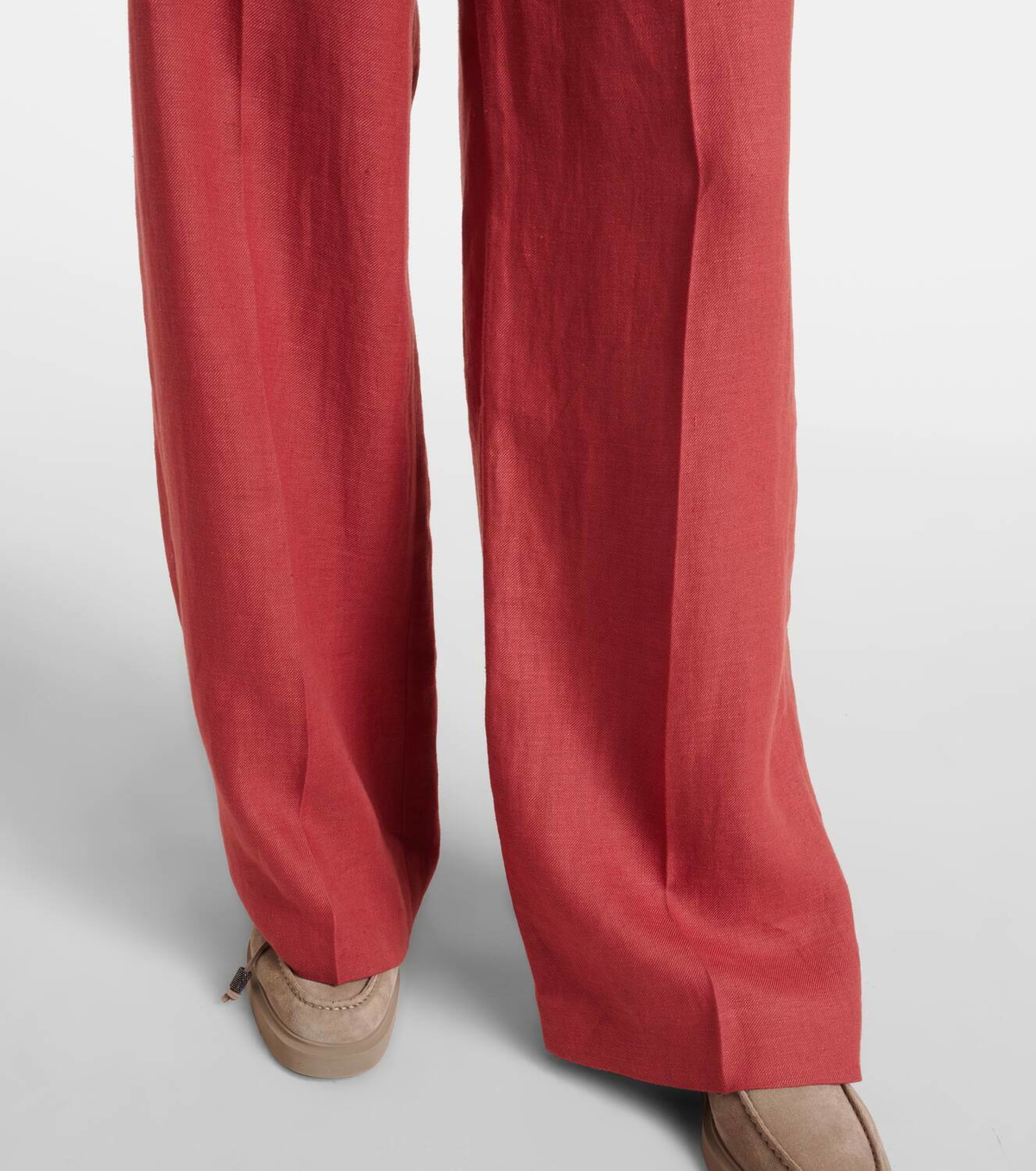 Brunello Cucinelli Hemp and linen wide-leg pants