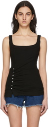 Paco Rabanne Black Side-Button Tank Top