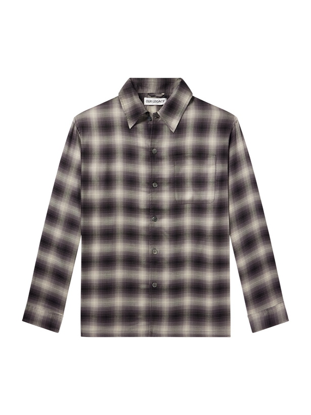 Photo: Our Legacy - Every Checked Tencel® Twill Shirt - Black