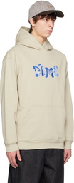 Dime Taupe Embroidered Hoodie