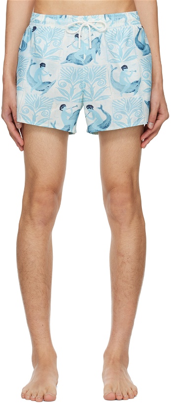 Photo: COMMAS Blue Printed Swim Shorts