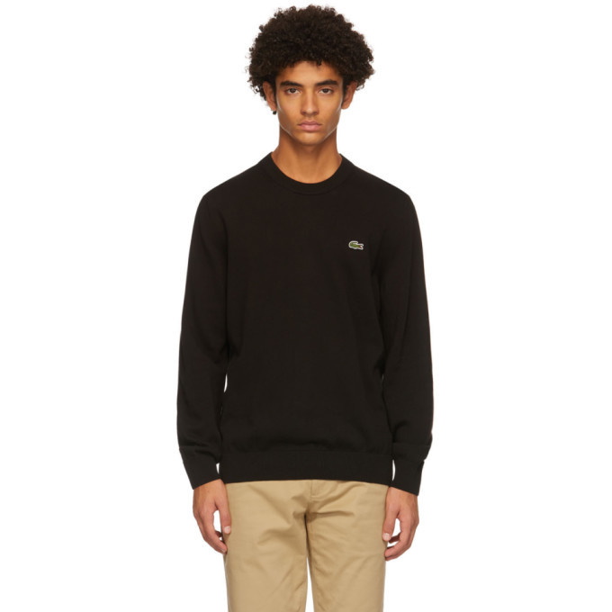 Photo: Lacoste Black Cotton Crewneck Sweater